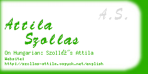 attila szollas business card